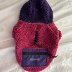 Hooded Fleece Dog Coat by Canada Pooch, Size 10 for 5-10 Lb Dog, Purple Pink w/ Zippers