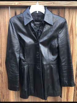 Beautiful Size Small S Soft Leather Jacket/coat Vintage Swann Antonia Rivera J In