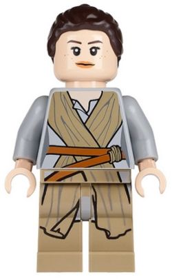 SW0677 Rey Minifigure - Dark Tan Tied Robe