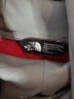 North Face Hoodie Womens Size LG Pullover Long Sweatshirt Half Dome Logo Blue  Thumbnail