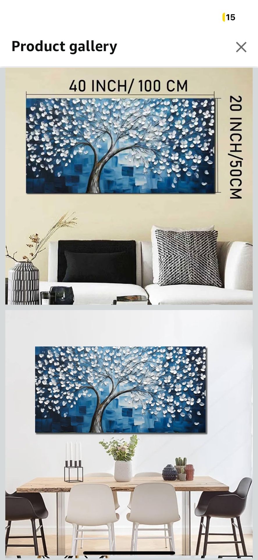 Wall Art,Large Canvas Wall Art for Living Room Bedroom Framed Canvas Wall Decor Modern Room 20"x40