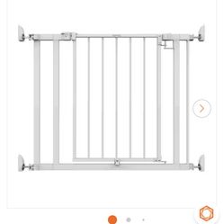 INGENUITY The Doorway 37W Series Pet and Baby Gate with Quad Cam Lock, Pressure or Hardware Mounted, Auto Close Door, 28 in. Tall