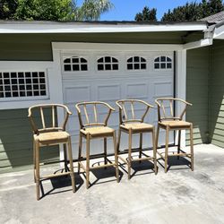 Natural Wood Bar And Counter Stool