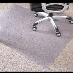 Chair Mat for Carpet, 45 x 53 With Lip, Clear Vinyl / Plastic