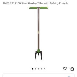 Steel Garden Tiller With T-grip 41inch