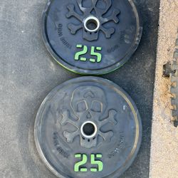 25lb Tribewod Bumper Plate Set Olympic Weights 
