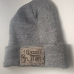 Custom Leather Patch Beanie Cap
