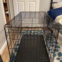 Collapsable Dog Crate With Bed 