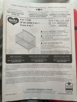 FREE baby Kids Crib Bed Convertible