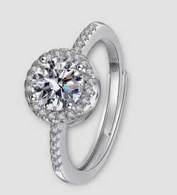 0.5ct moissanite ring .925 silver