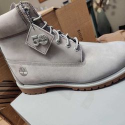 TIMBERLANDS 50TH ANNIVERSARY EDITION GREY BOOTS ( NEVER WORN) 