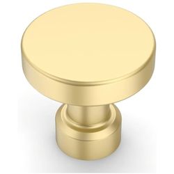 New 10 Pack Brushed Gold Kitchen Cabinet Knobs Single Hole Cabinet Pulls Round Gold Drawer Knobs Dresser Knobs and Pulls for Bathroom Cabinets K0012