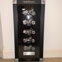 Wall Decor Harley Davidson  of 1980’s Bikes In Pewter
