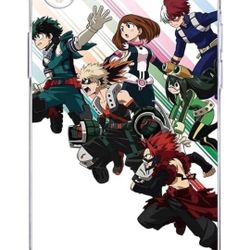 Clear Soft Full Body Protective Transparent Shockproof TPU Matte Cover Phone Case for Apple iPhone Xr,Anime Hero Deku Katsuki Shouto Eijiro MHA(10)