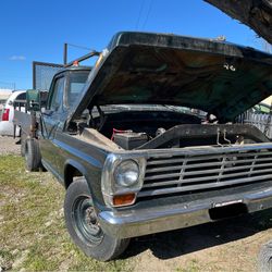 1968 Ford F250 Or 68 Info On The Bed  10” All Steel Flatbed With Hydraulic Lift Gate