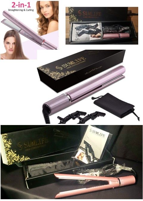 Hair Straightener & Curler 2 in 1 Brand New