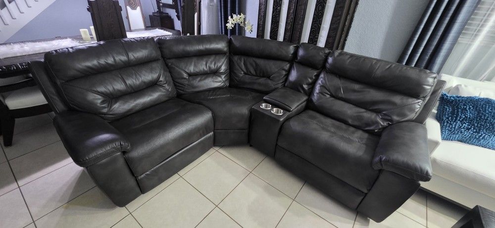 Stone Gray Corner Couch (Recline/Electric)