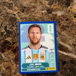 Messi Blue Border Panini World Cup Sticker