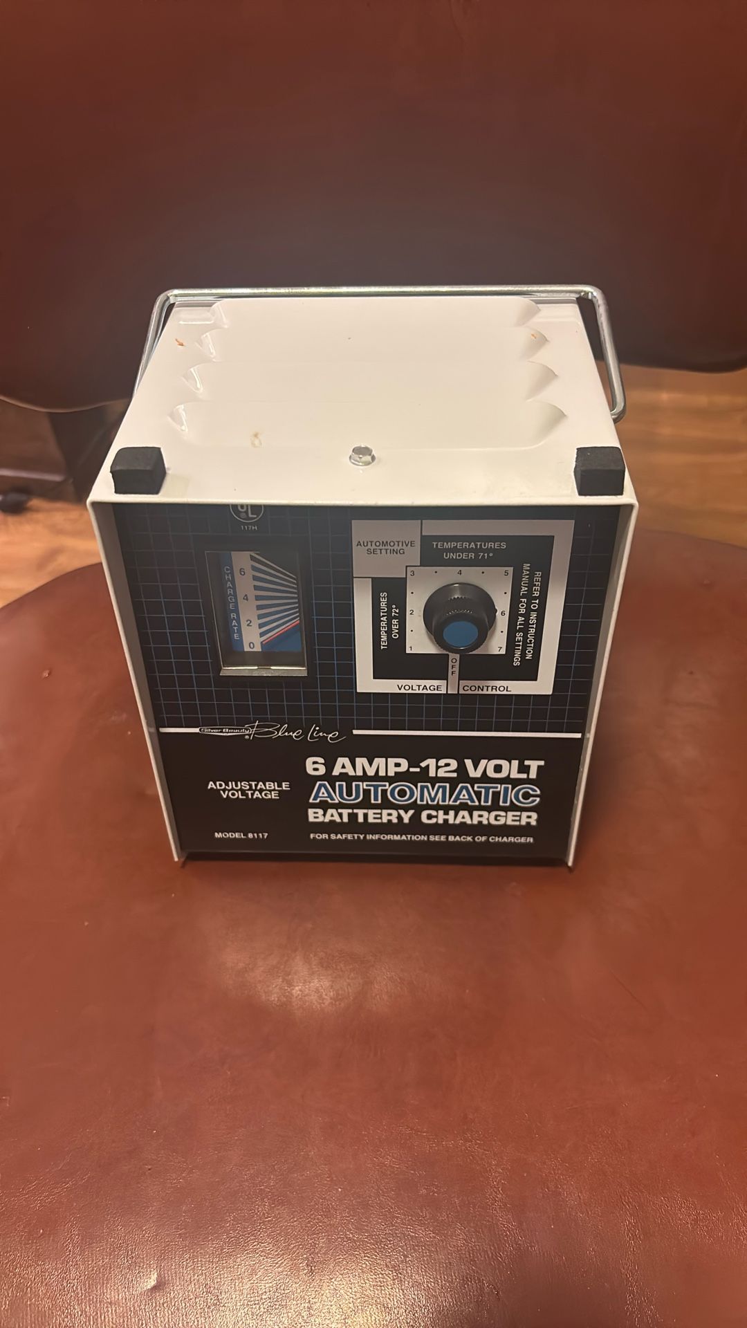 Vintage Silver Beauty, Blue Line MODEL 8117- 6AMP 12 Volt Battery Charger