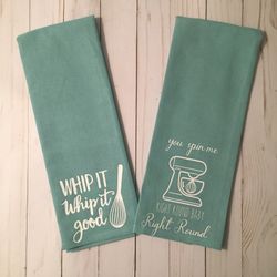 Tea towels/kitchen towels/personalized gifts.