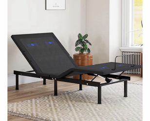 Twin XL Adjustable Bed Frame with Wireless Remote,Independent Head and Foot Incline Electric Bed Base with Adjustable