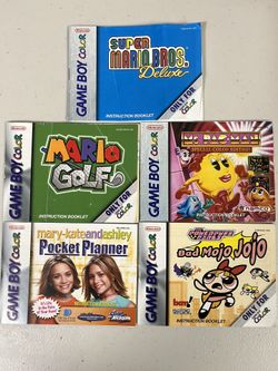 Game boy color vintage instruction booklet lot