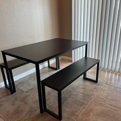 dark brown dining table set