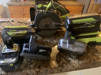 Huge Tool & Battery Lot - Ryobi 18V/40V, Dremel 12V/20V, DeWALT &