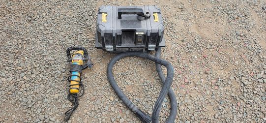 Dewalt battery powered HEPA vacuum with corded grinder
