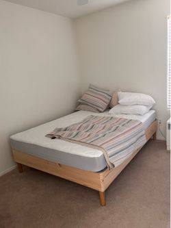 IKEA Queen bed frame and mattress