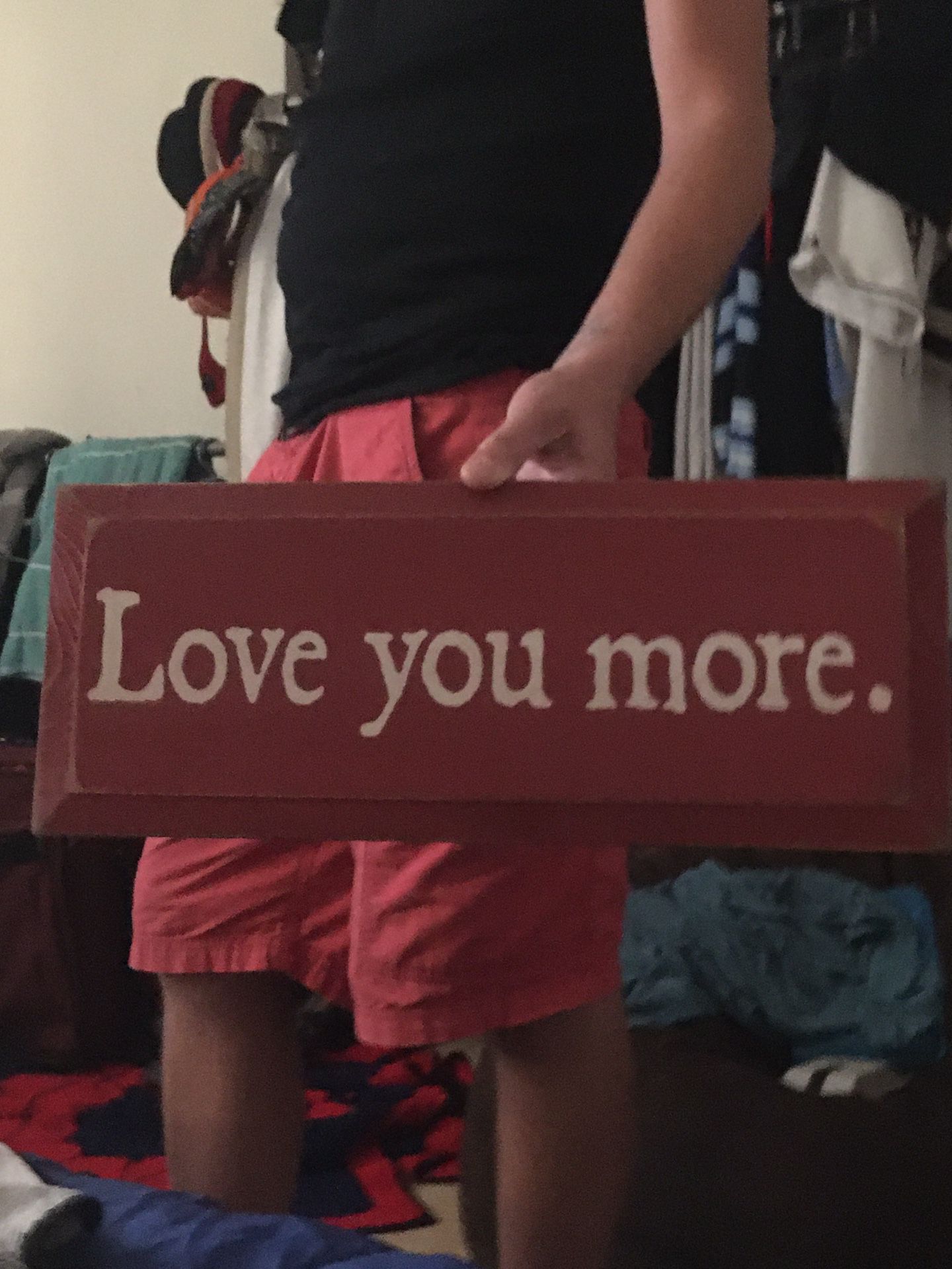 I love you more decorative wooden wall art