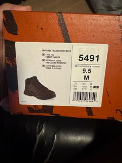 Redwing worx 5491 sz 9.5 mens work boot steel toe metatarsal guard