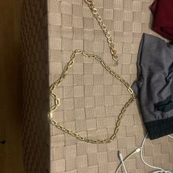gold chain and arm chain