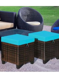 All new 2 pieces outdoor patio ottoman foot rest
