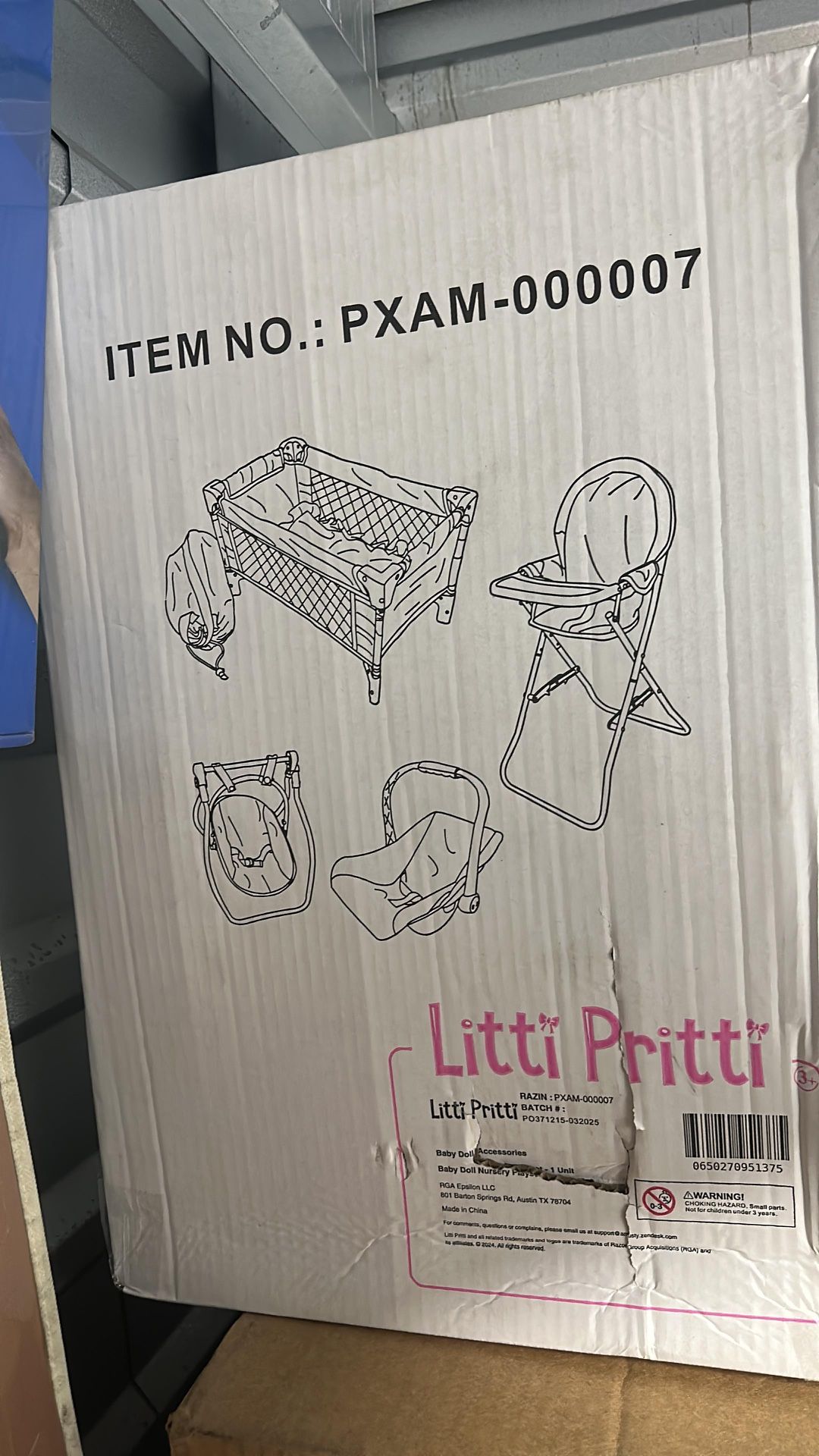 Litti Pritti 4-in-1 Baby Doll Nursery Playset - Includes Pack n’ Play, High Chair, and Carriers