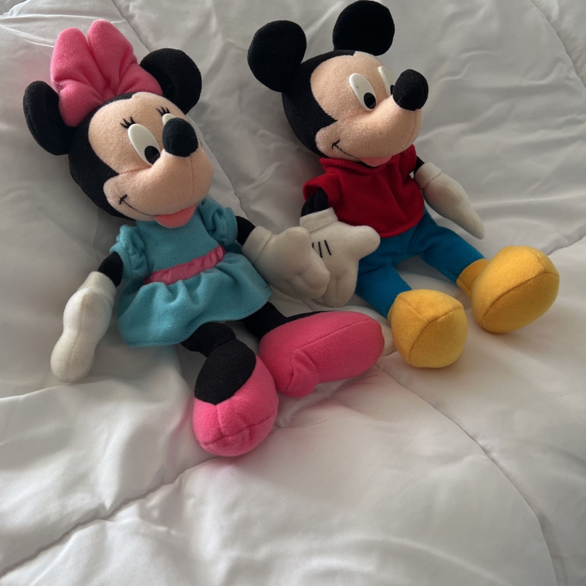 Mickey And Minnie Vintage Beanie Toys