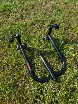 Trackside motorcycle stand