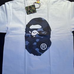 Bape white blue camo 2XL