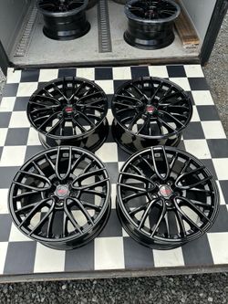 Subaru STI 18” wheels 5x114.3 rims by Enkei Powder Coated