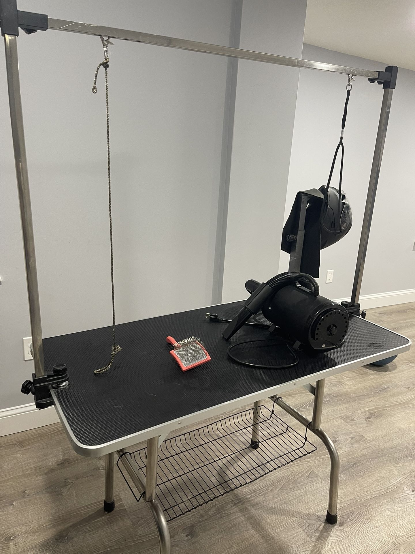 Dog Grooming Table, Blower & Brush
