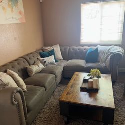 Tufted Sectional Sofa 