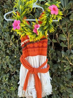 Toddler Moana Dress With Flower Crown for Sale in La Habra Heights, CA -  OfferUp
