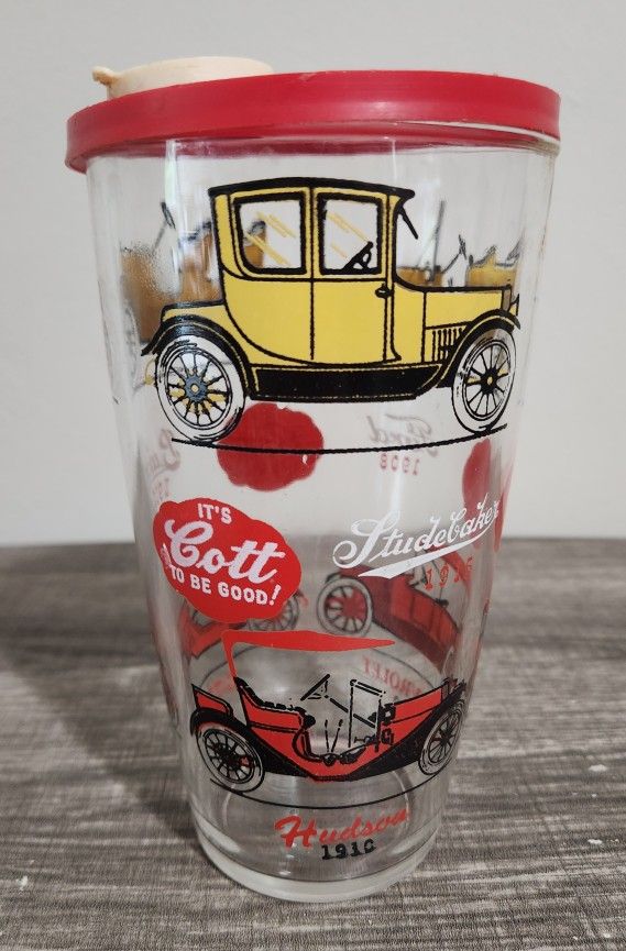 1950s COTT HAZEL ATLAS Glass with Lid