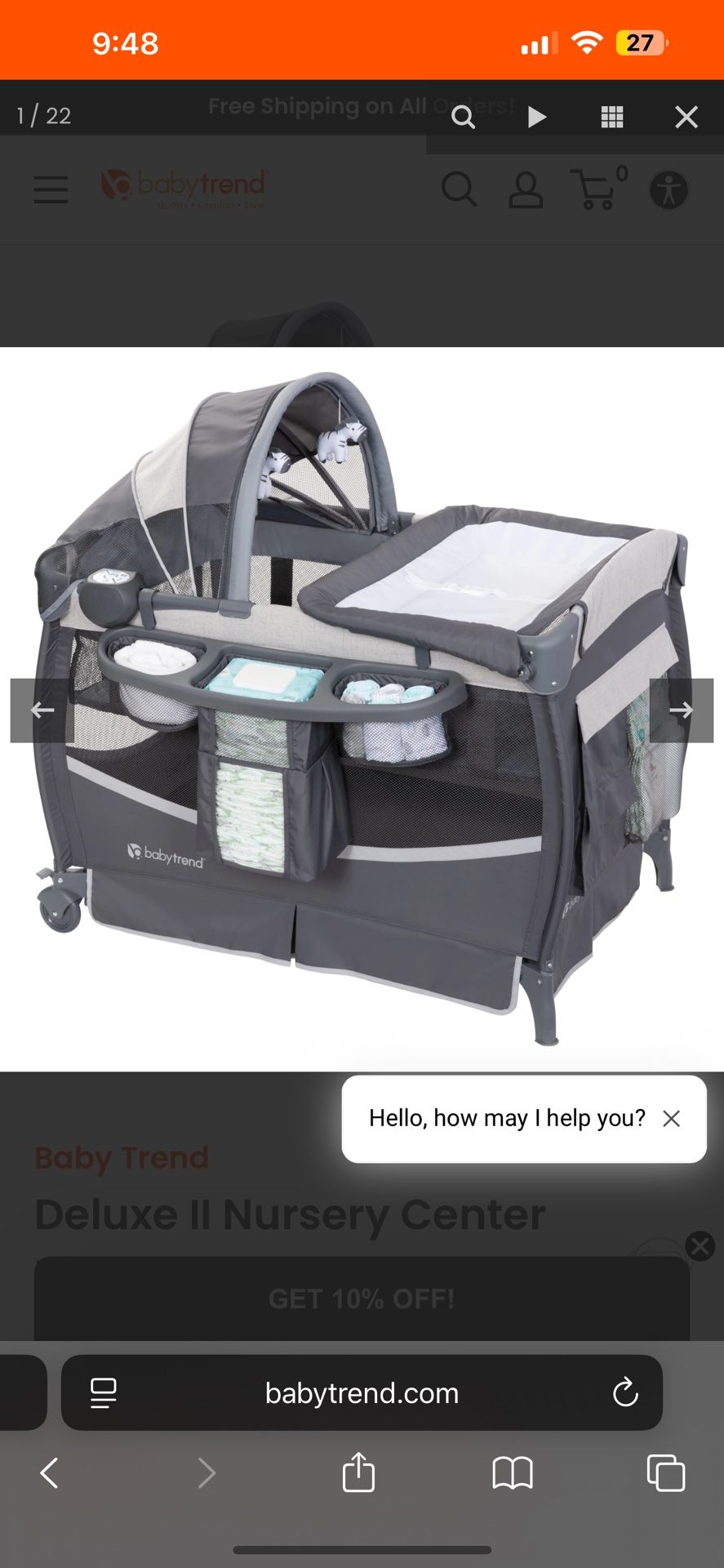 Baby trend Playpen And With Changing Table