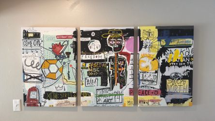 3 part Basquiat Canvas Print