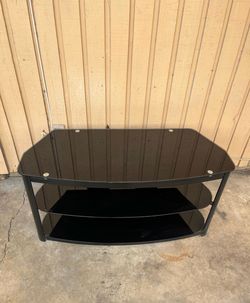 Black Glass 3 Tier Tv stand