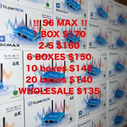 SUPERBOX SUPER BOX S6MAX S6 MAX 1 YEAR WARRANTY WHOLESALE PRICE VARYS ON QTY HMU!! 