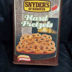 Vintage Synder's of Hanover Hard Pretzels Tin