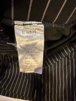 Black Striped Midi Skirt Size XL