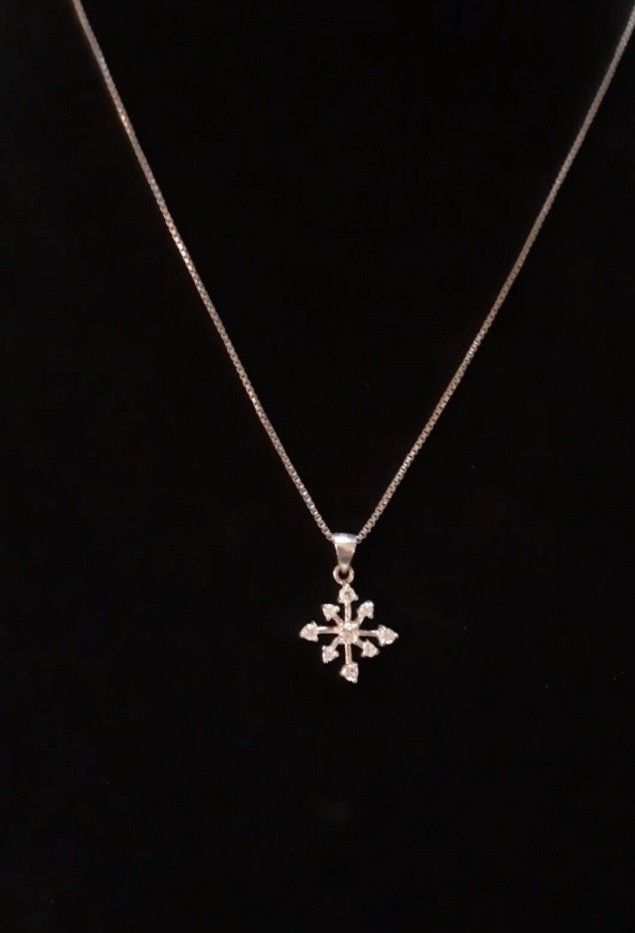 8 POINTED STAR of CHAOS STERLING CHARM w 925 Chain
